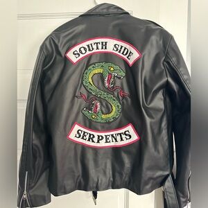 Black Leather Southside Serpents Jacket (Riverdale)